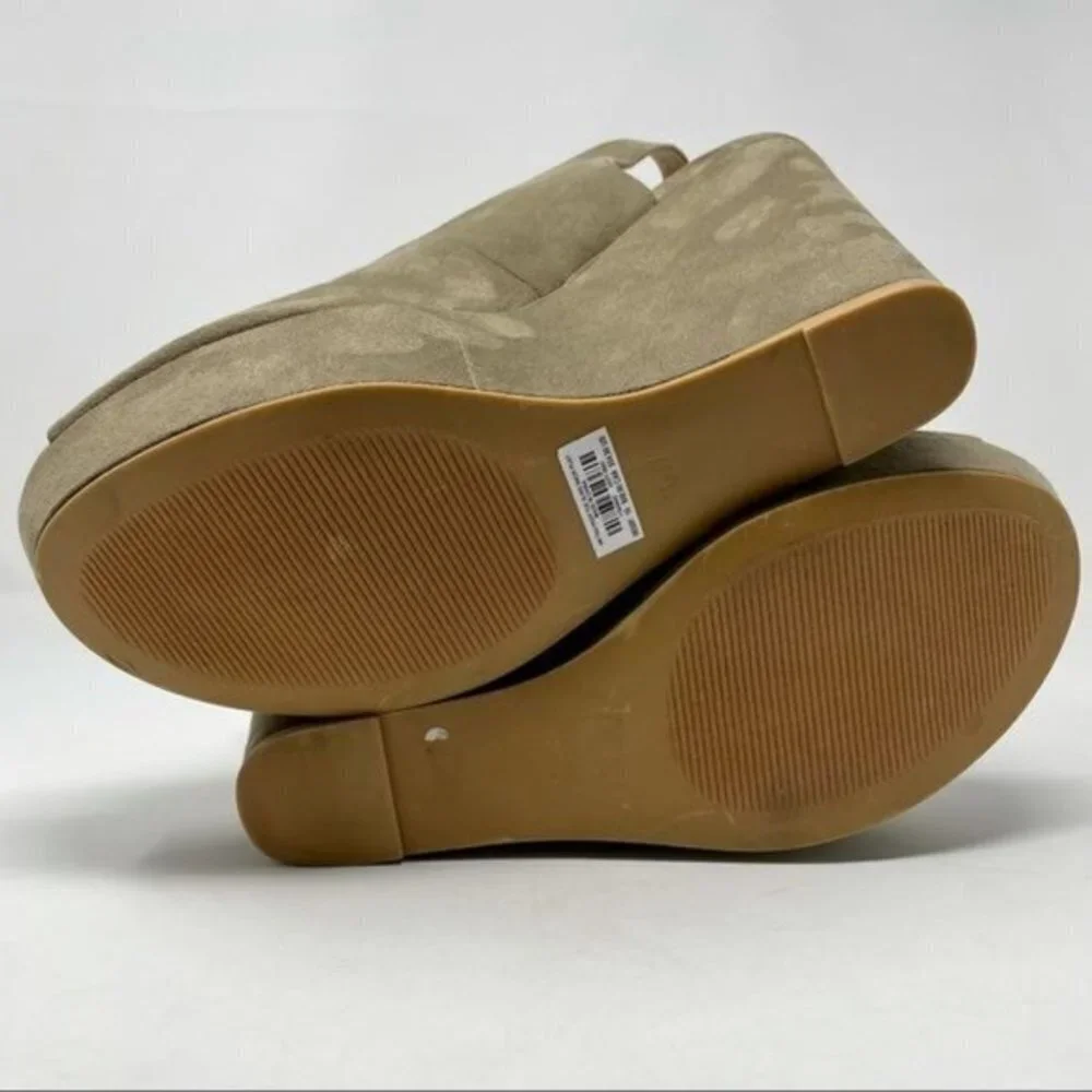Torrid Taupe Peep Toe Sling-back Platform SZ 10W